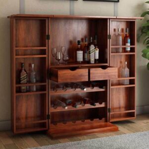 expandable bar cabinet